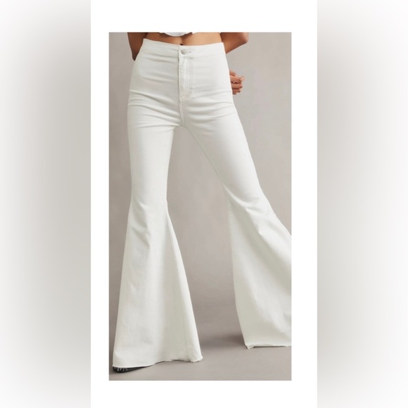 Free People Just Float On Flared Jeans in White - Picture 6 of 6